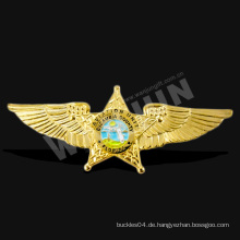 Benutzerdefinierte Metall weichen Emaille Pilot Flügel Pin Abzeichen mit verschiedenen Designs Pin Badge